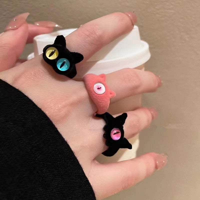 Monster Female Open Mouth Funny Cute Ring