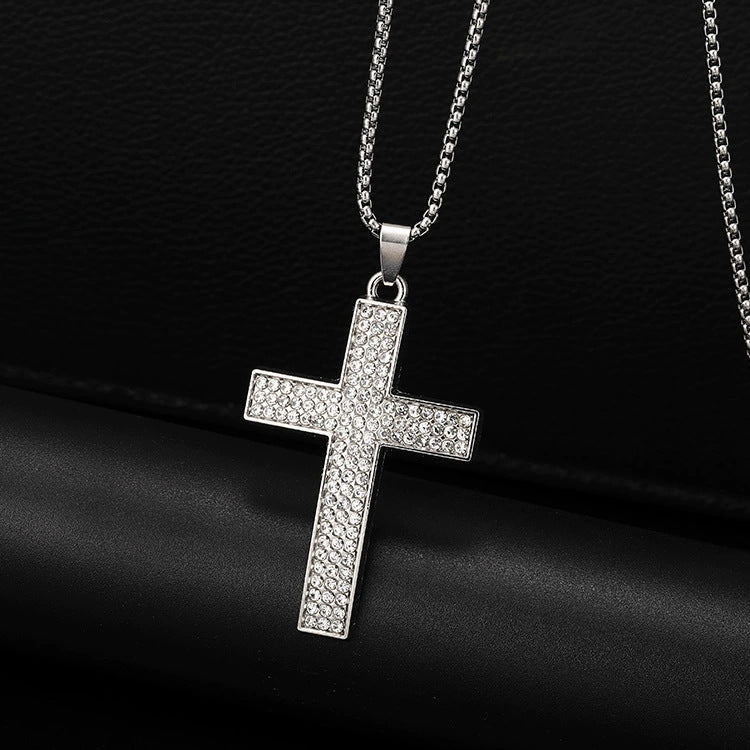 Women's & Men's Baroque Cross Hip Hop Versatile Sweater Chain Pendants
