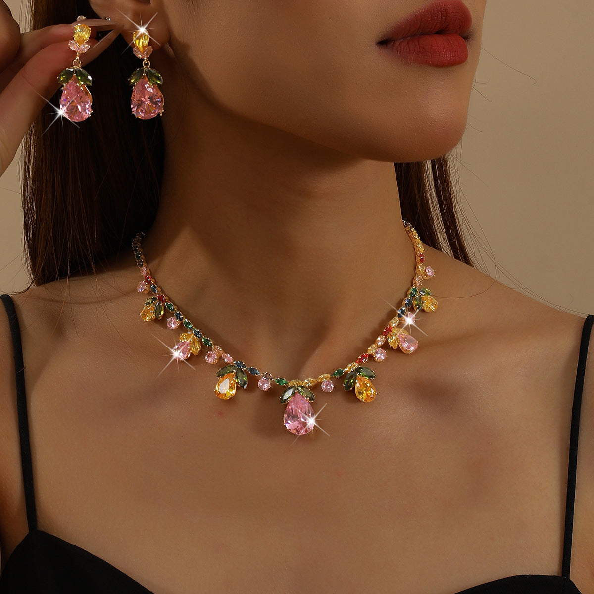Luxury Light Elegant Zircon Bridal Classic Necklaces