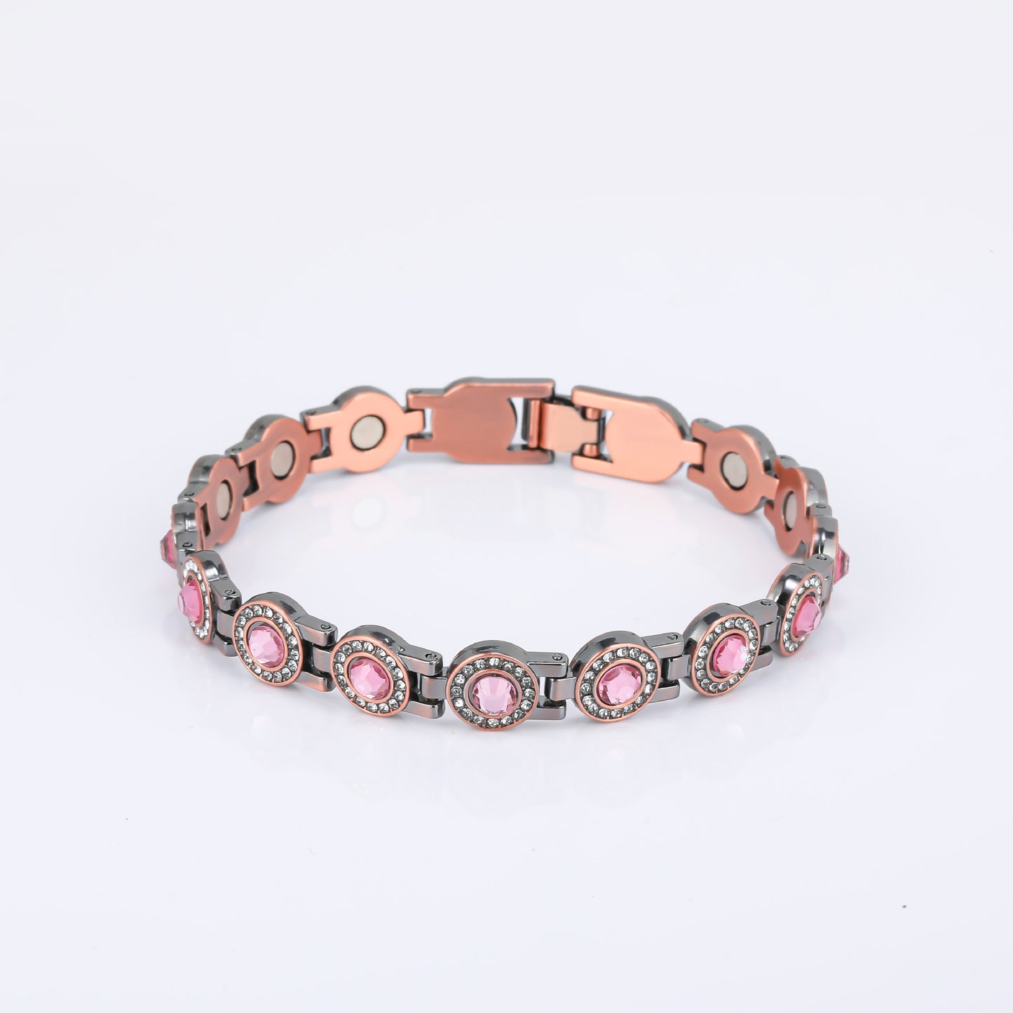 Women's Round Full Diamond Magnet Fashion Single Bracelet