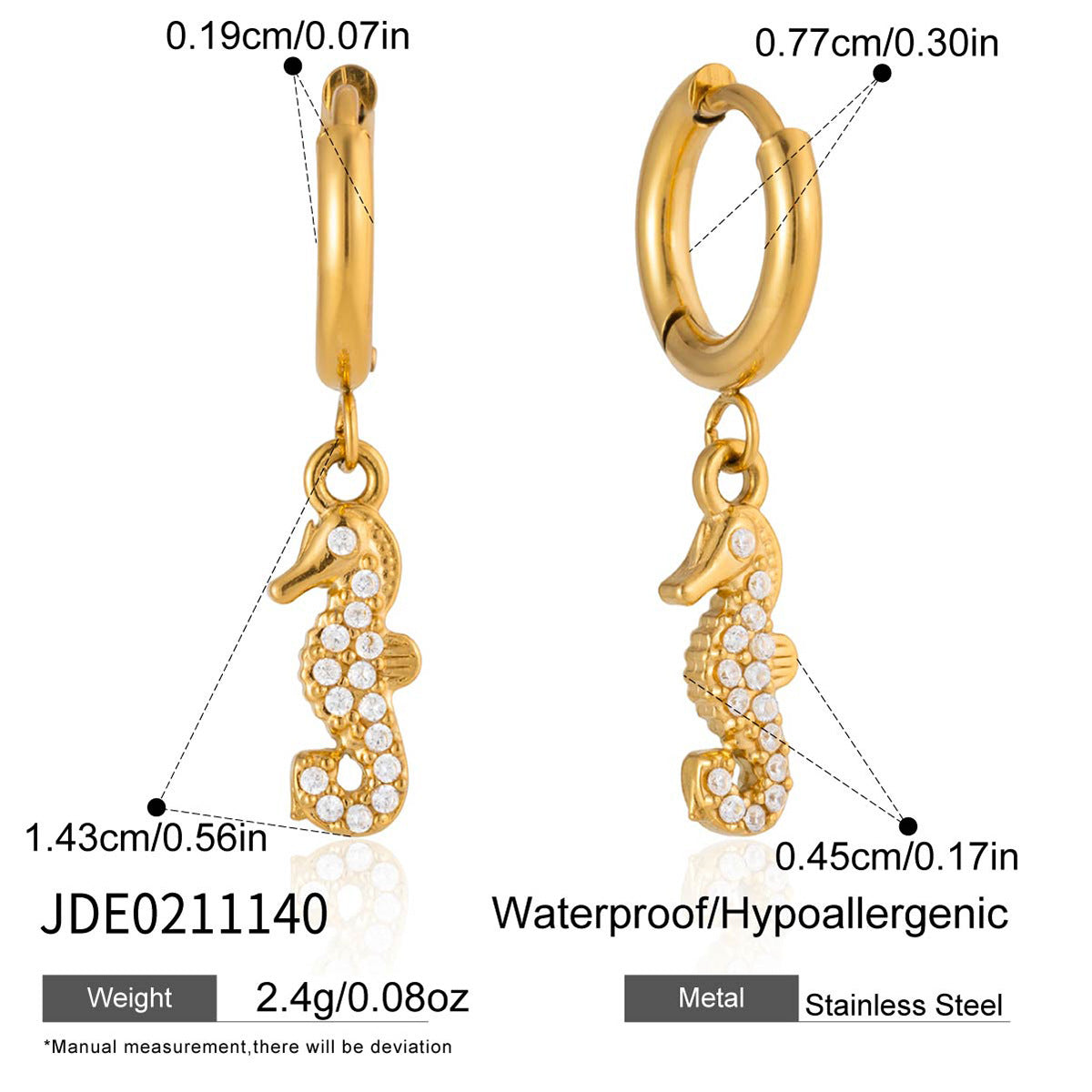 Style Gold Stainless Steel Zircon Marine Light Luxury High Necklace