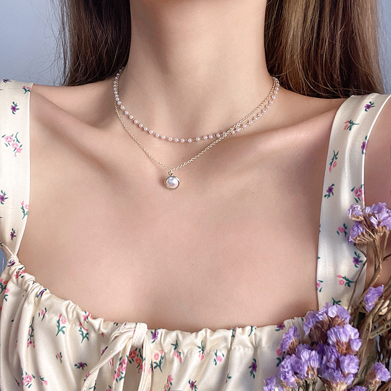 Retro Style Pearl Female Temperament High Sense Necklaces