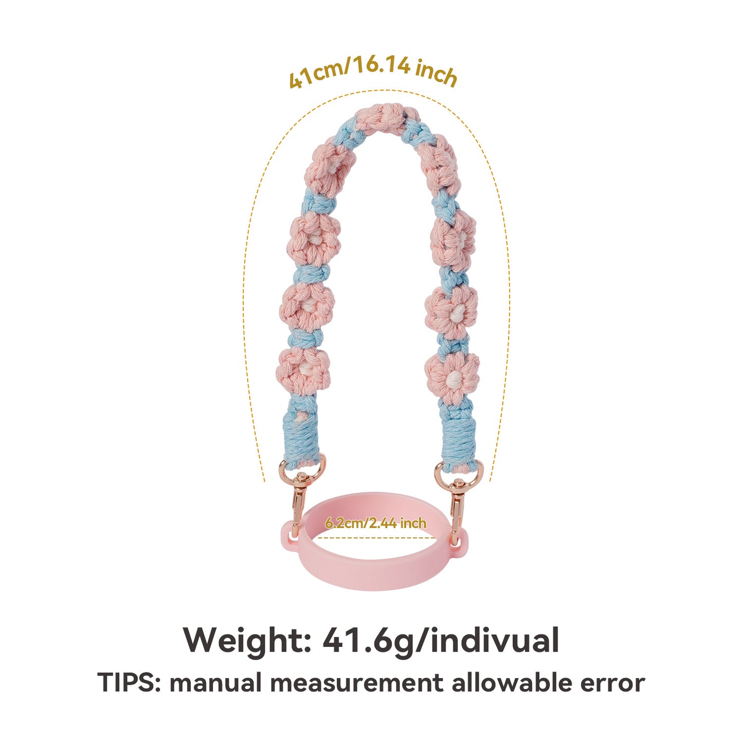 Women's Water Cup Lanyard Rope Handle Hand-woven Hanging Ornaments