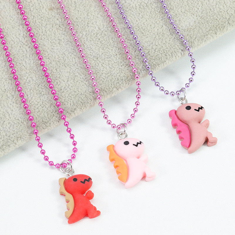 Children's Trendy Dinosaur Cartoon Doll Ornament Necklaces