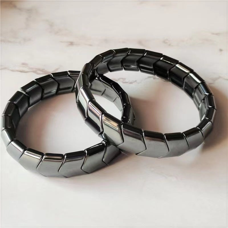 Haematite Fashion Personality Dark Temperament Hip Hop Bracelets