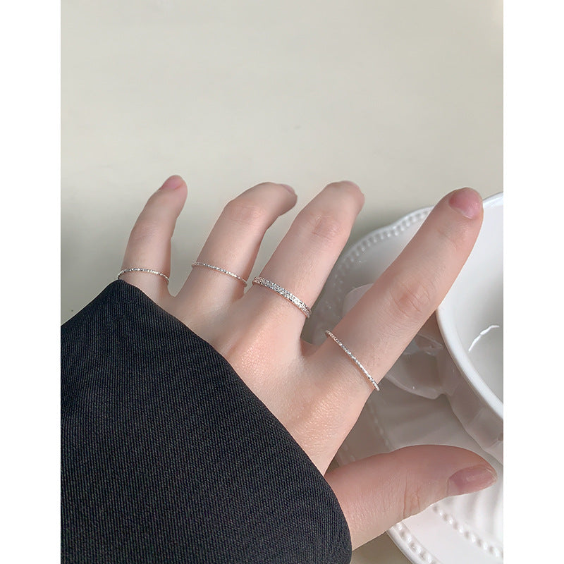 Women's Korean Style Niche Design Very Simple Rings