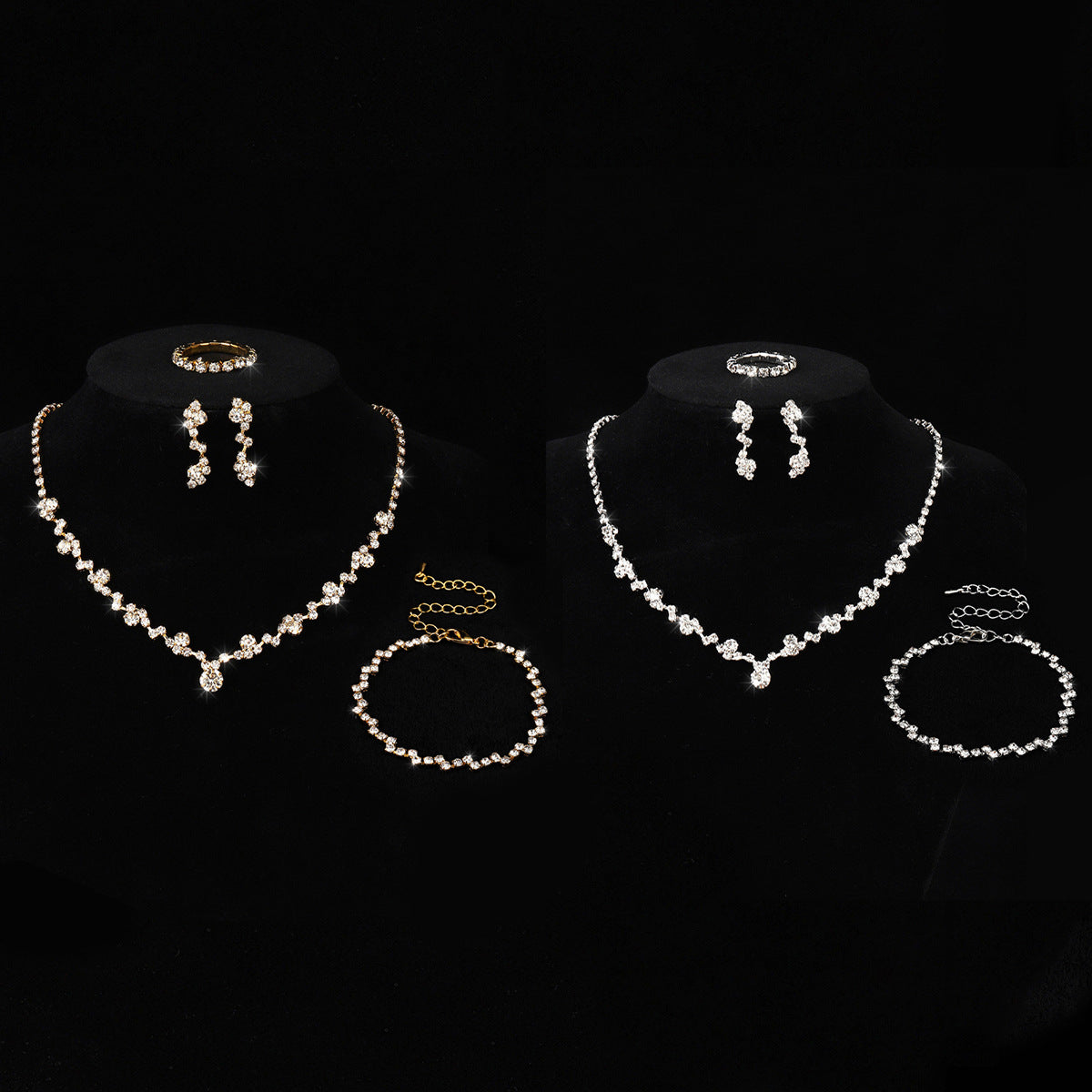 Graceful Comfortable Versatile Women's Bridal Three-piece Jewelry Set