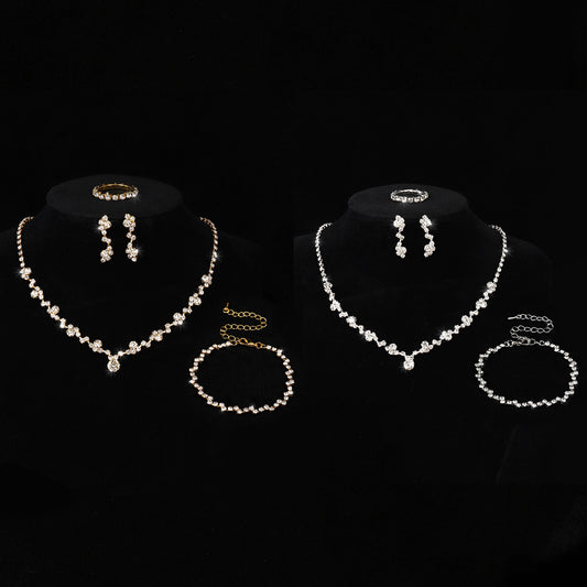 Graceful Comfortable Versatile Women's Bridal Three-piece Jewelry Set