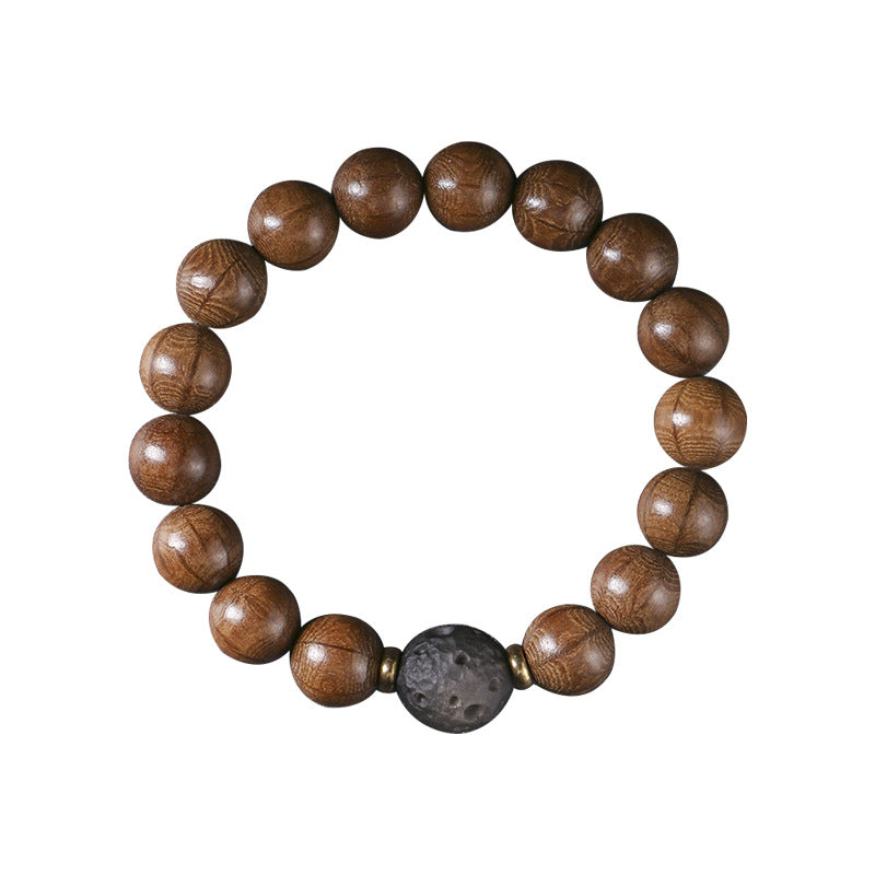 Free Retro Mori Style Niche Wooden Round Beads Abelia With Bracelet