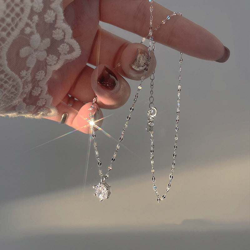 Women's Zircon For Simple Light Luxury Niche Design Clavicle Necklace