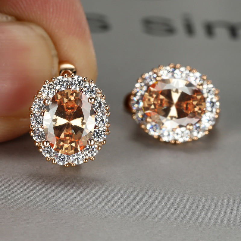 Women's White Diamond For Small Personality Simple Stud Earrings