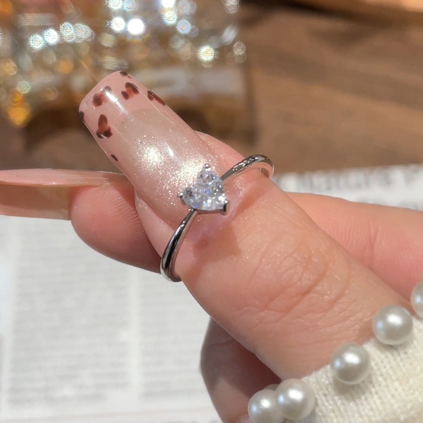 Female Light Luxury Simplicity Exquisite Index Finger Design Open Adjustable Rings