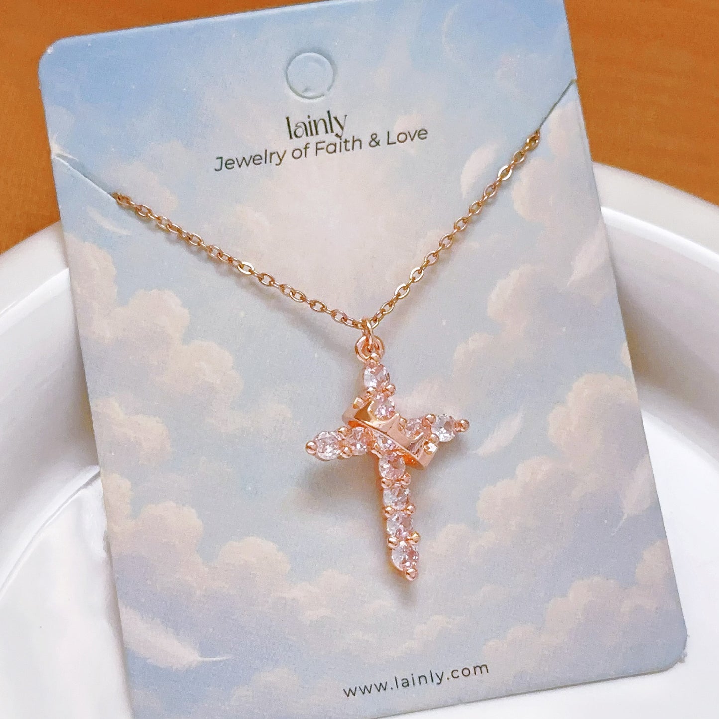 Zircon Cross Clavicle Chain Light Luxury Gold Fashion Necklaces