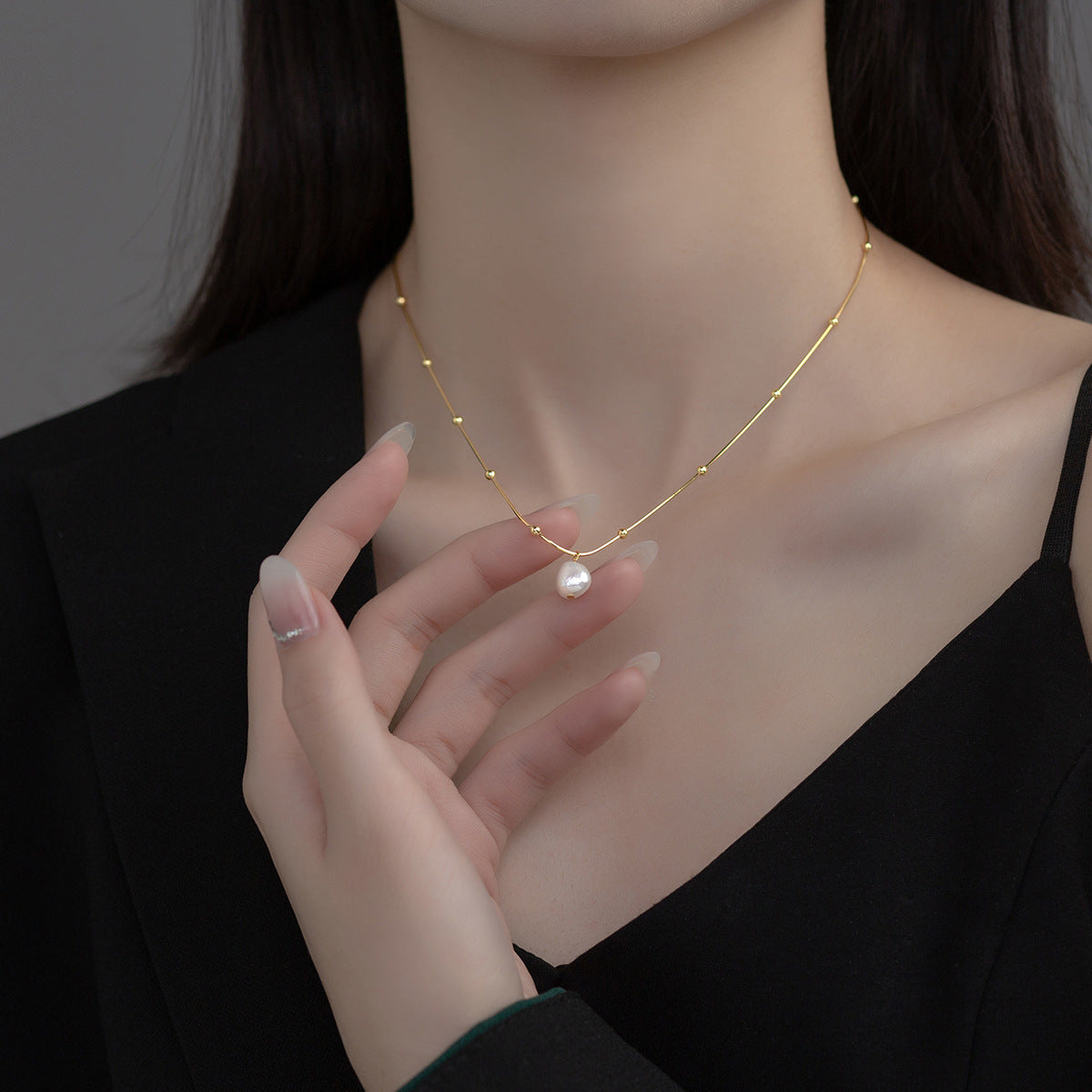 Luxury Minority Design Sense Short Pearl Elegant High Necklace