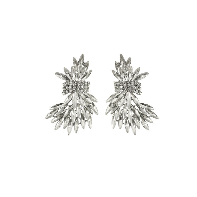 Full Diamond Wheat Wings Exquisite Elegant Graceful Fashion Rings