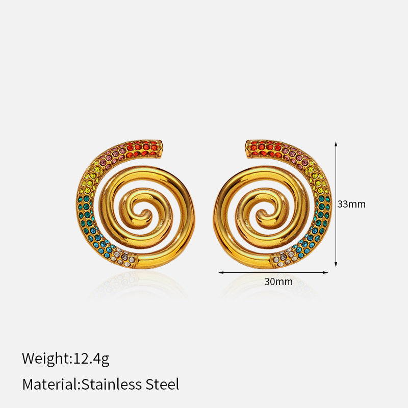 Women's Mosquito Coil High-grade Light Luxury Ear Stainless Earrings