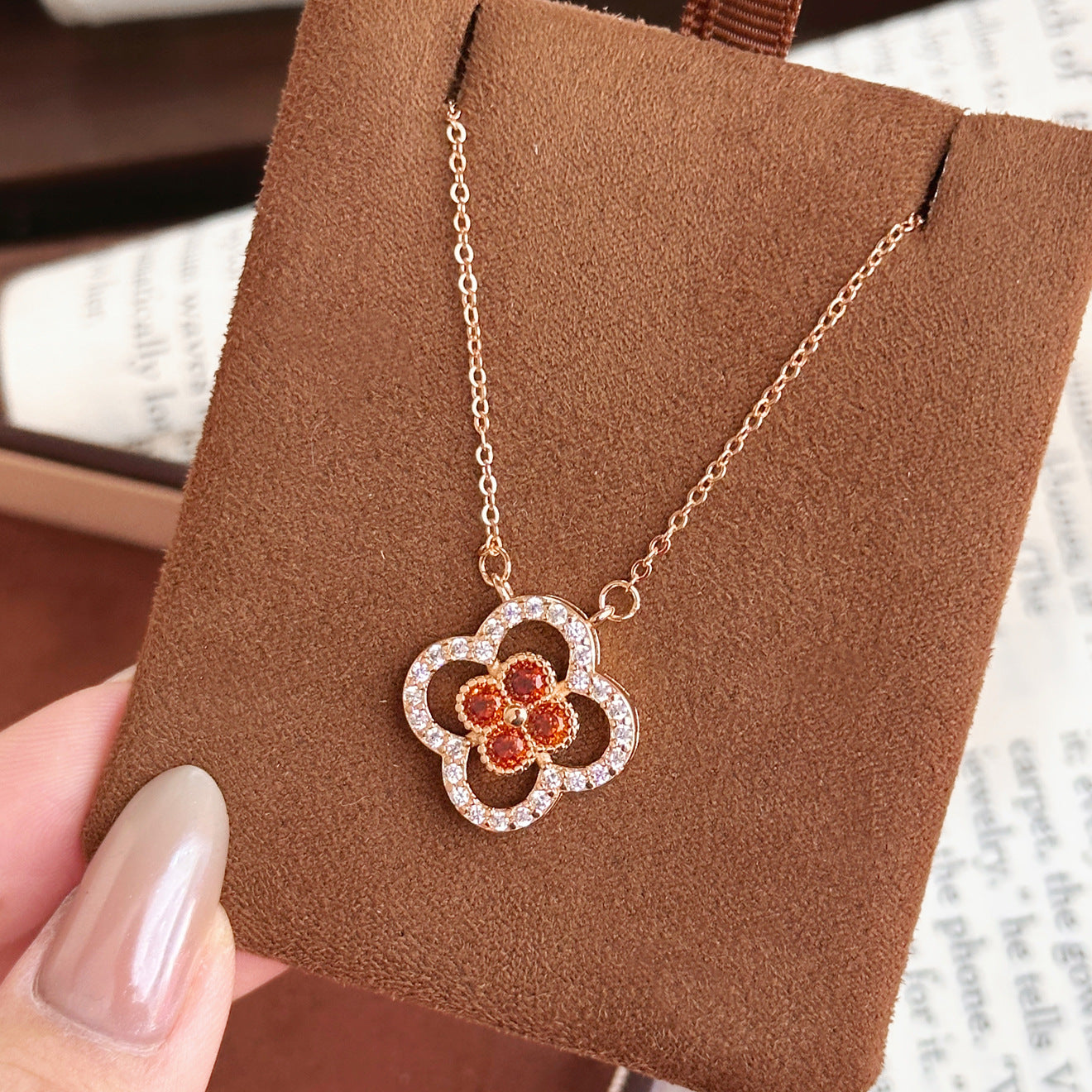 Style Clavicle Chain Fashion Fresh Four-leaf Clover Necklace
