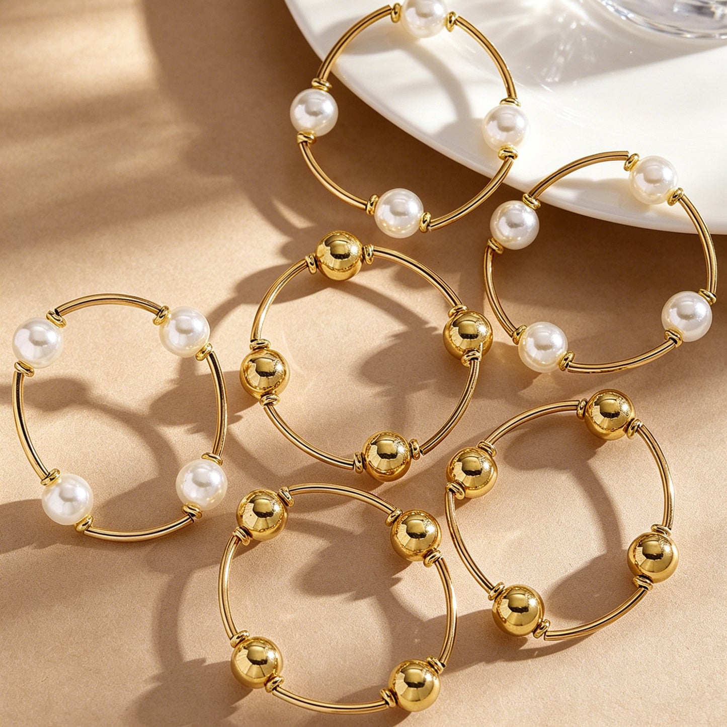 Women's Design Simple Light Luxury Twin Elastic Bracelets