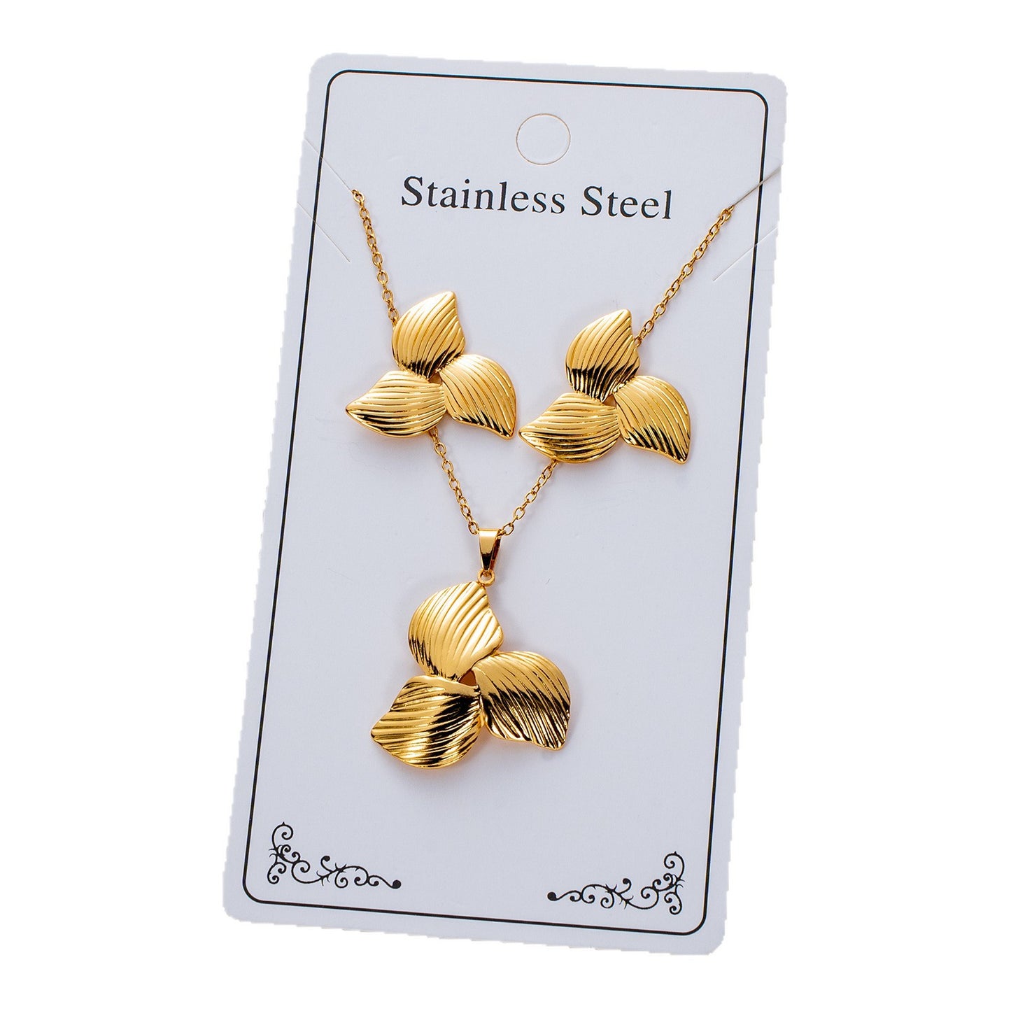 Fashion Personality Stainless Steel Light Luxury Jewelry Set