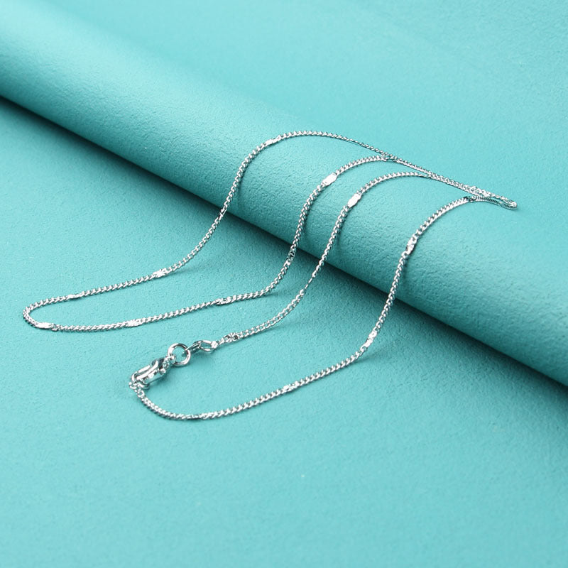 Gold Clavicle Chain Alloy Sier Melon Seeds O-shaped Water Necklace