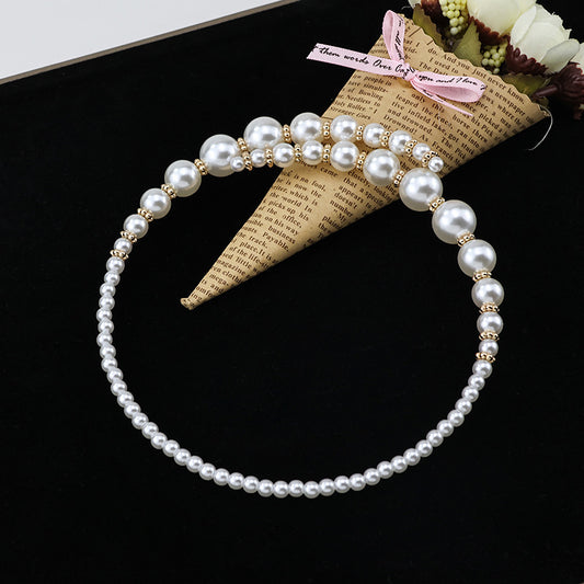 Women's Pearl Chain Clavicle Korean Style Niche Design Collar