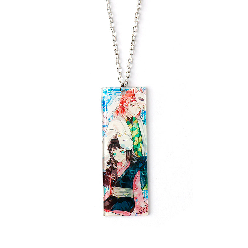 Anime Peripheral No Stove Door Acrylic Necklaces