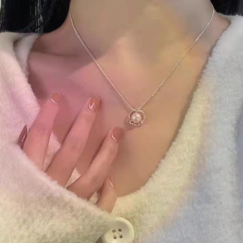 Snow Mountain Summer Versatile Light Luxury Imitation Pearl Clavicle Necklaces