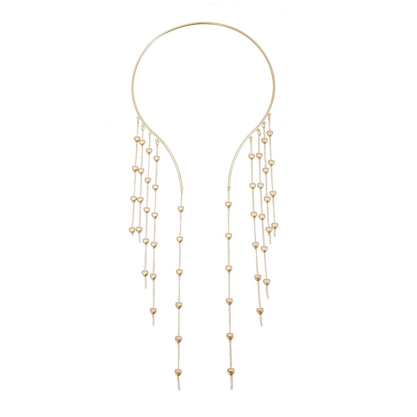 Women's Heart Tassel Retro Future Style Sexy Collar