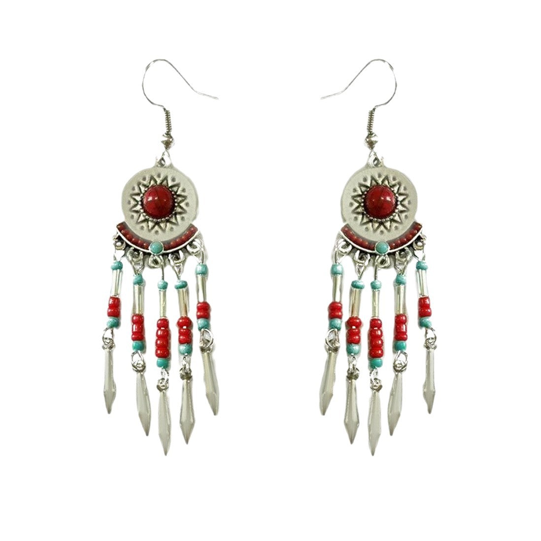 Women's Ethnic Style Yunnan Travel Vacation Retro Tassel Long Miao Sier Earrings
