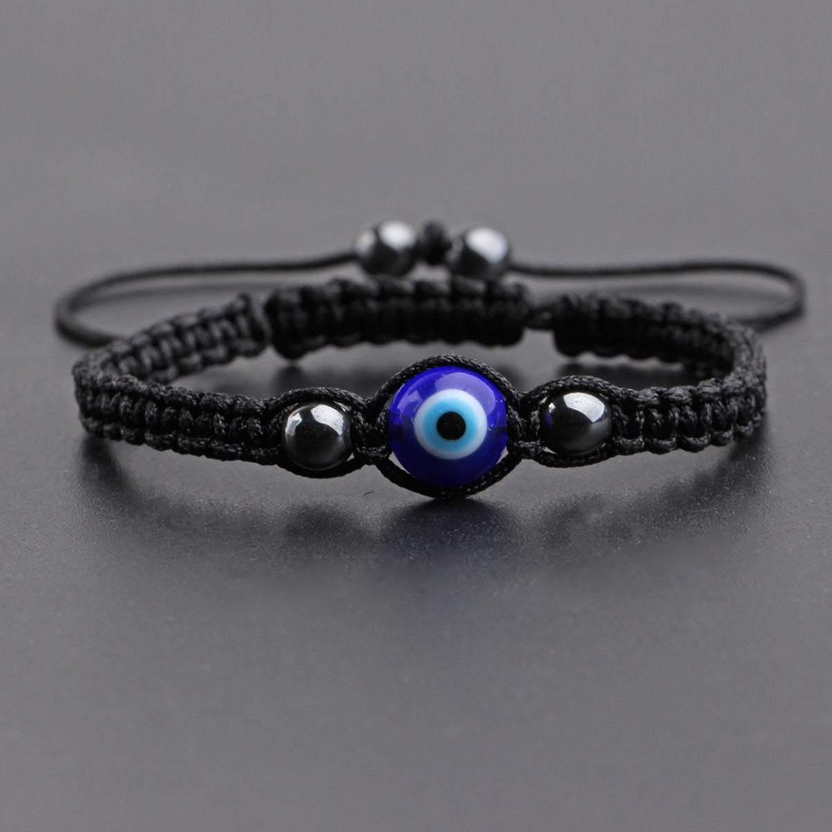 Devil's Eye Adjustable Woven Blue Colored Bracelets