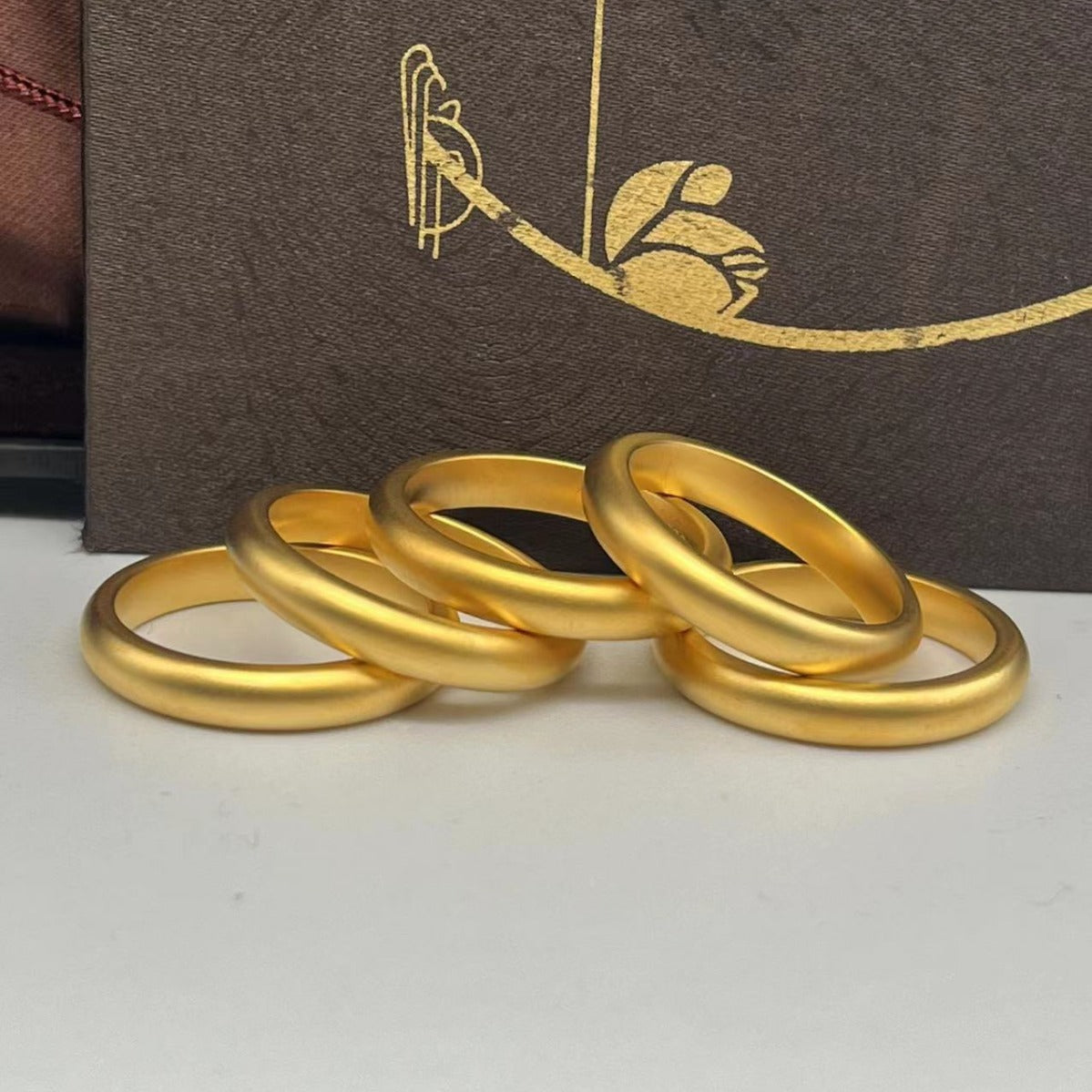 Gold Ancient Heritage Female Light Luxury High Sense Rings