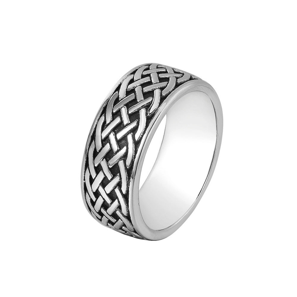 Men's Nordic Style Viking Pattern Pirate Titanium Steel Punk Rings