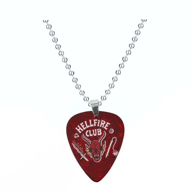 Television Stranger Things Hellfire Club Logo Necklaces