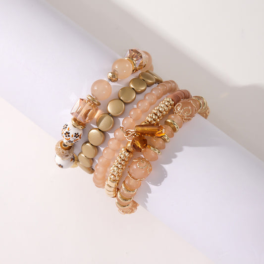 Bohemian Ceramic Printed Suit Sweet Cute Beads Bracelets