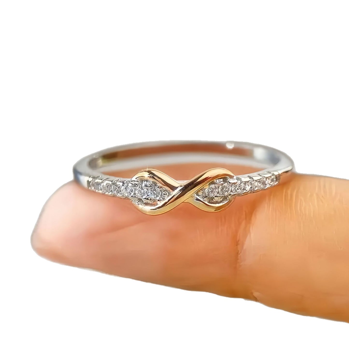 Women's Inlaid Zirconium Fashion Simple Single Row Diamond Rings