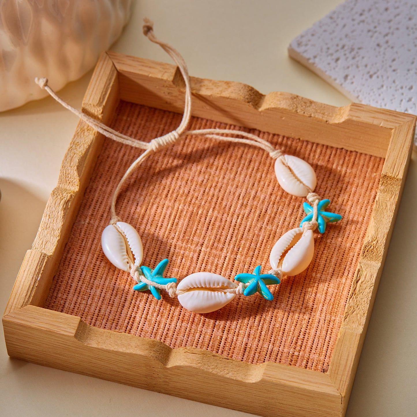 Style Hand-woven Knotted Series Natural Shell Bracelet