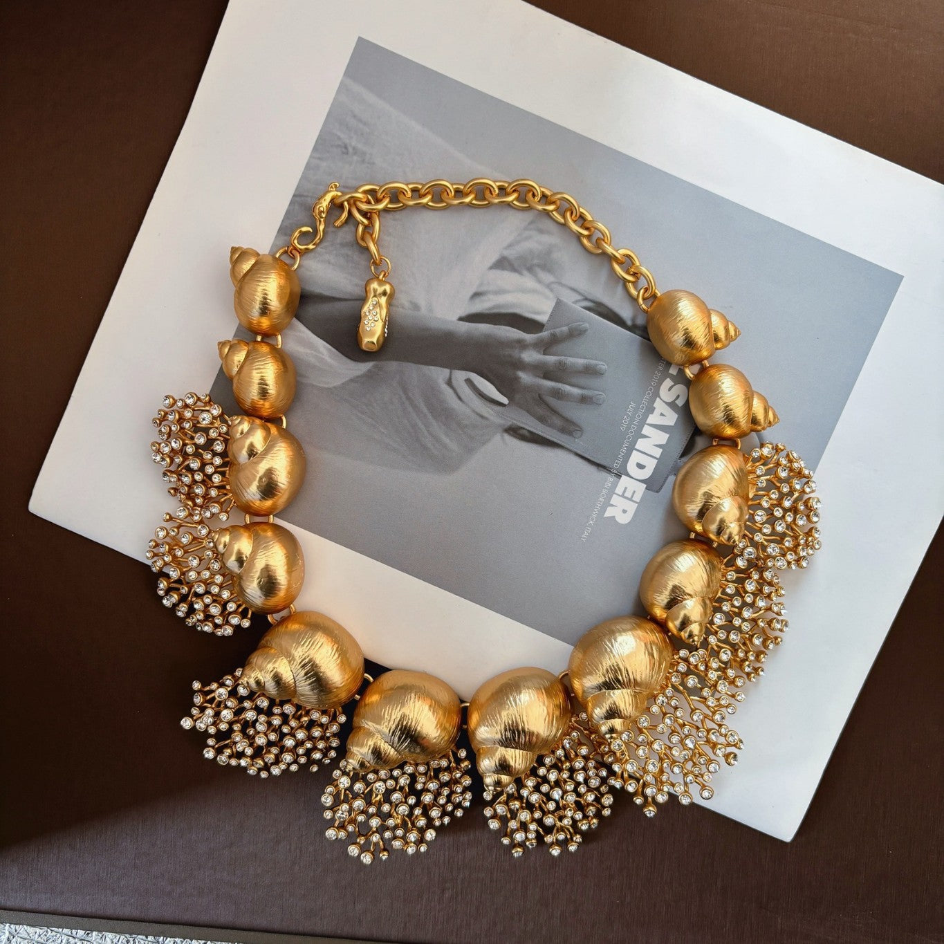 Advanced Model Style Snails Modeling Brass Necklace