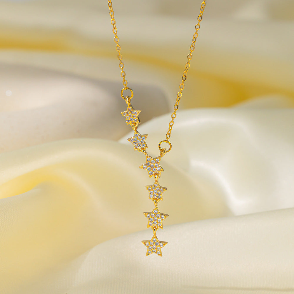 Blue Diamond Starfish Summer Beach Ocean Style Necklaces