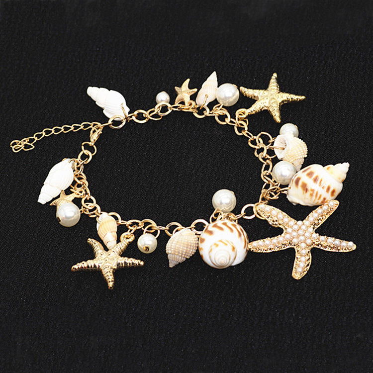 Summer Beach Shell Travel Hand-woven Adjustable Bracelets