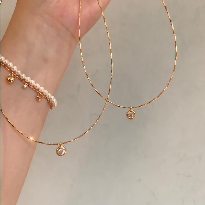 Sparkling Bubble Neckband Gold-plated Female Niche Affordable Luxury Fashion Exquisite Pendants