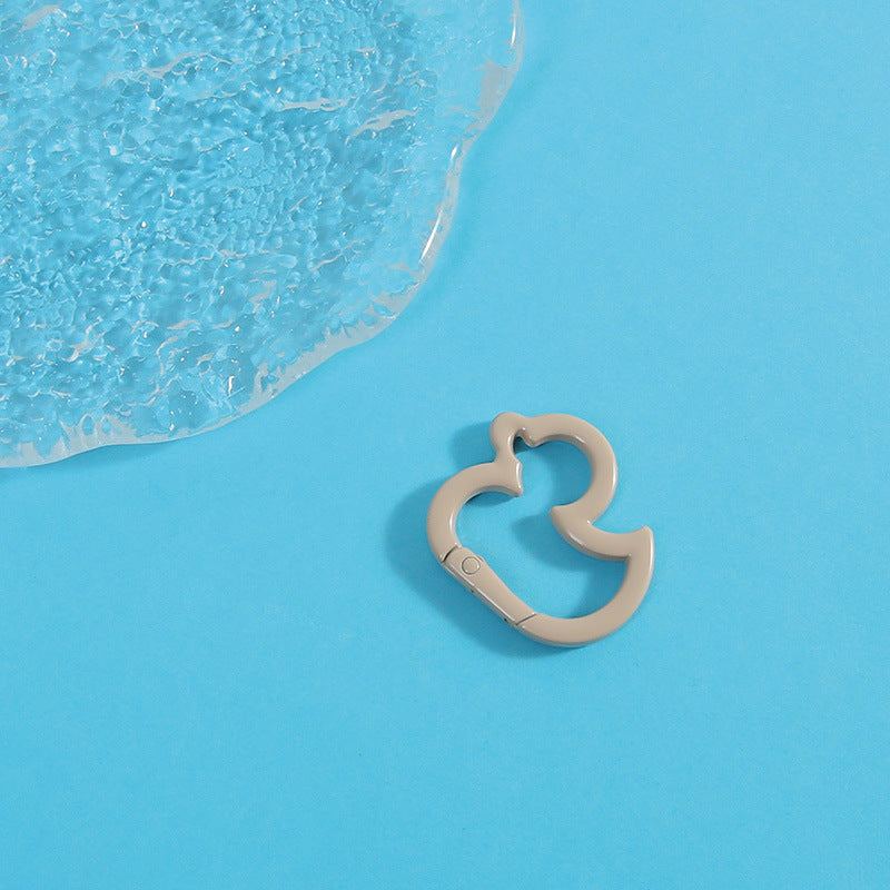 Color Paint Duck Key Spring Fastener Rings