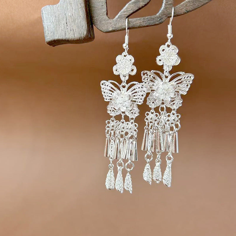 Ethnic Style Peacock Retro Ear Hook Earrings