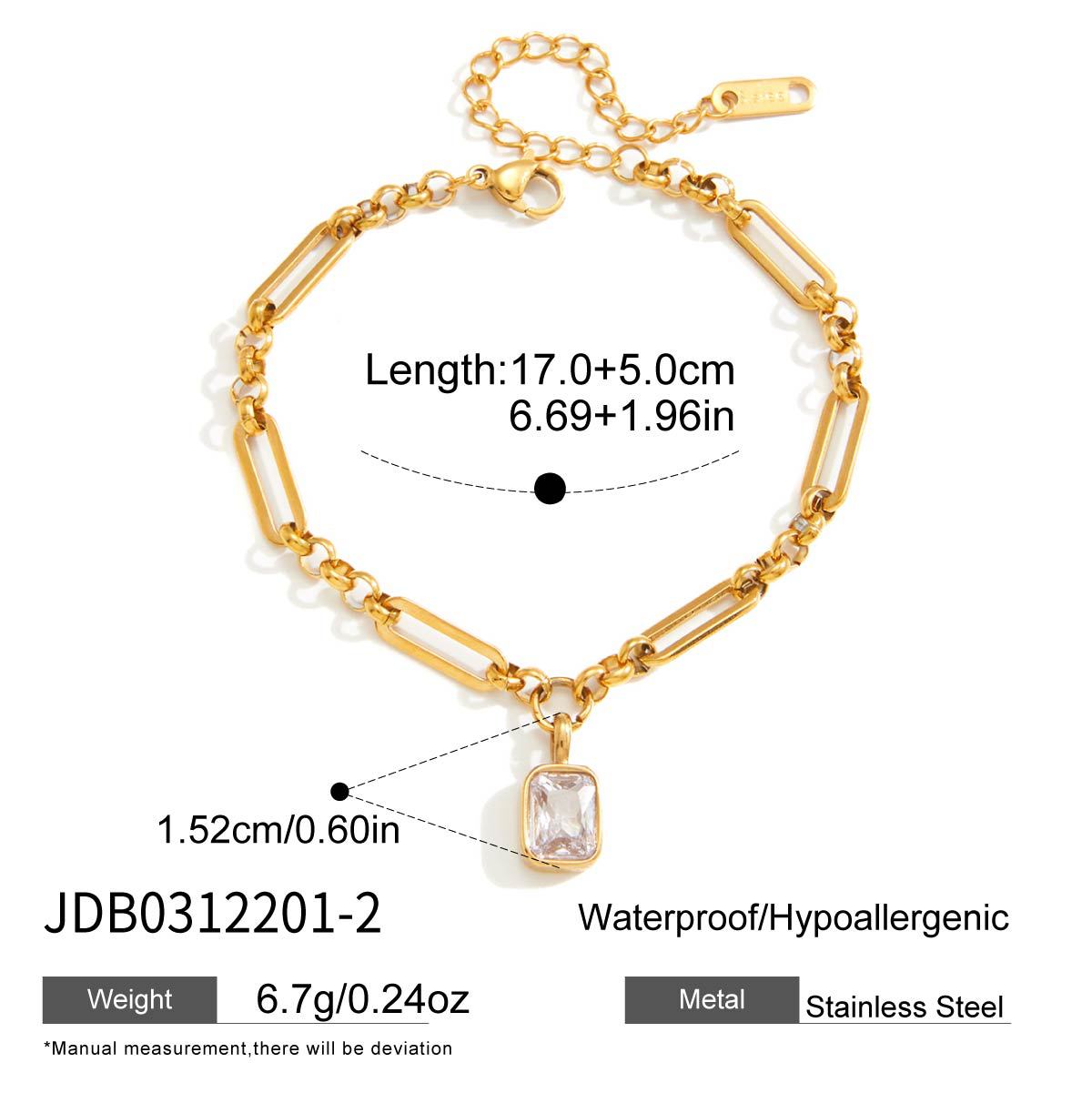 Ding Titanium Steel Zircon Female Light Luxury Minority Bracelet