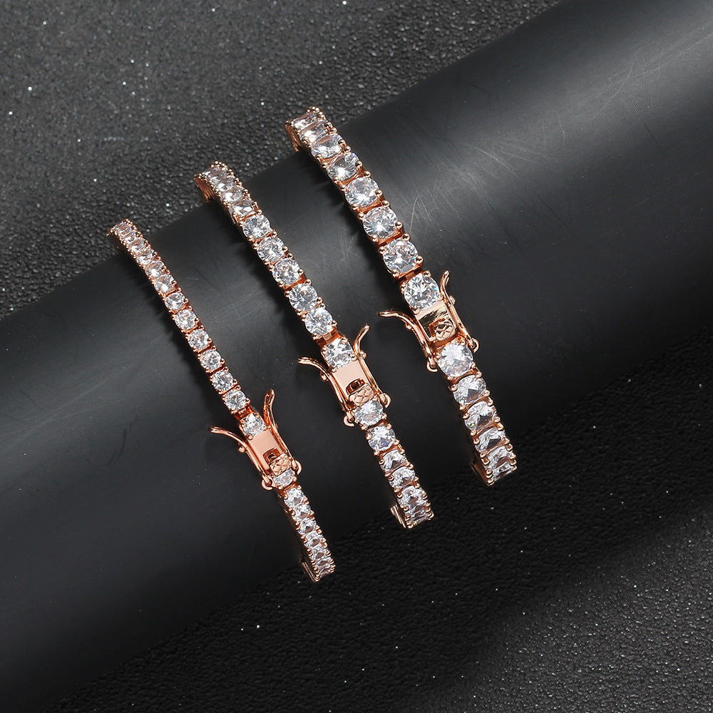 Hip Hop Ear Accessories Copper Micro Inlaid Zircon Bracelets