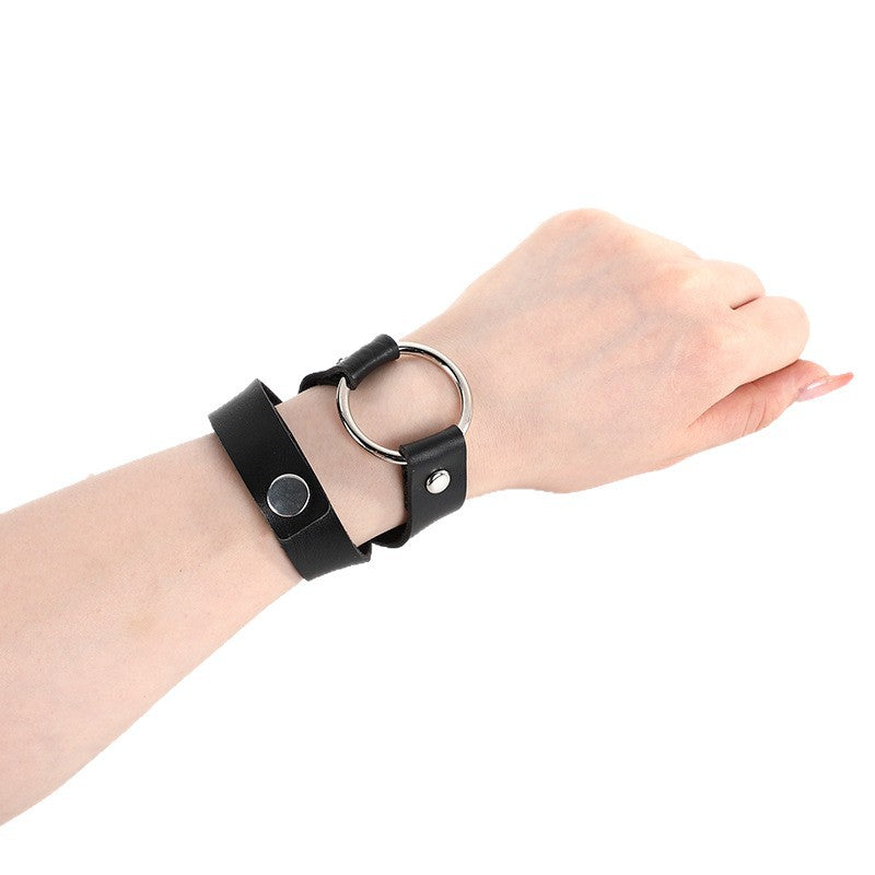 Style Trend Street Snap Punk Leather Rivet Rings