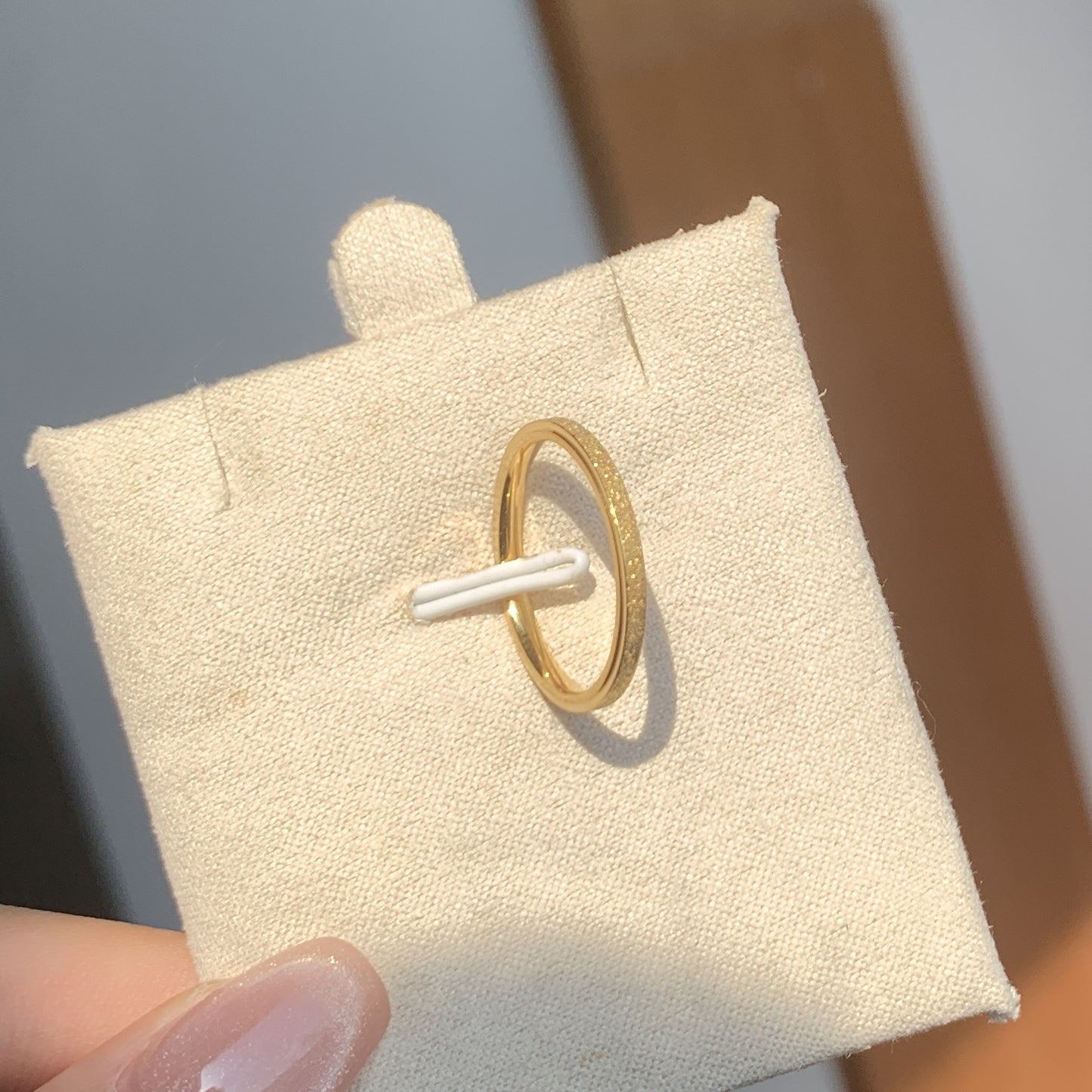 Fine Frosted Starry Shining Female Niche High Sense Forefinger Couple Ring