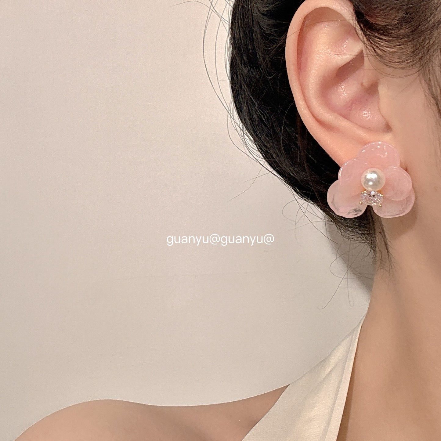 Women's Five Petal Flower For Affordable Luxury Fashion Exquisite Sweet Style Earrings