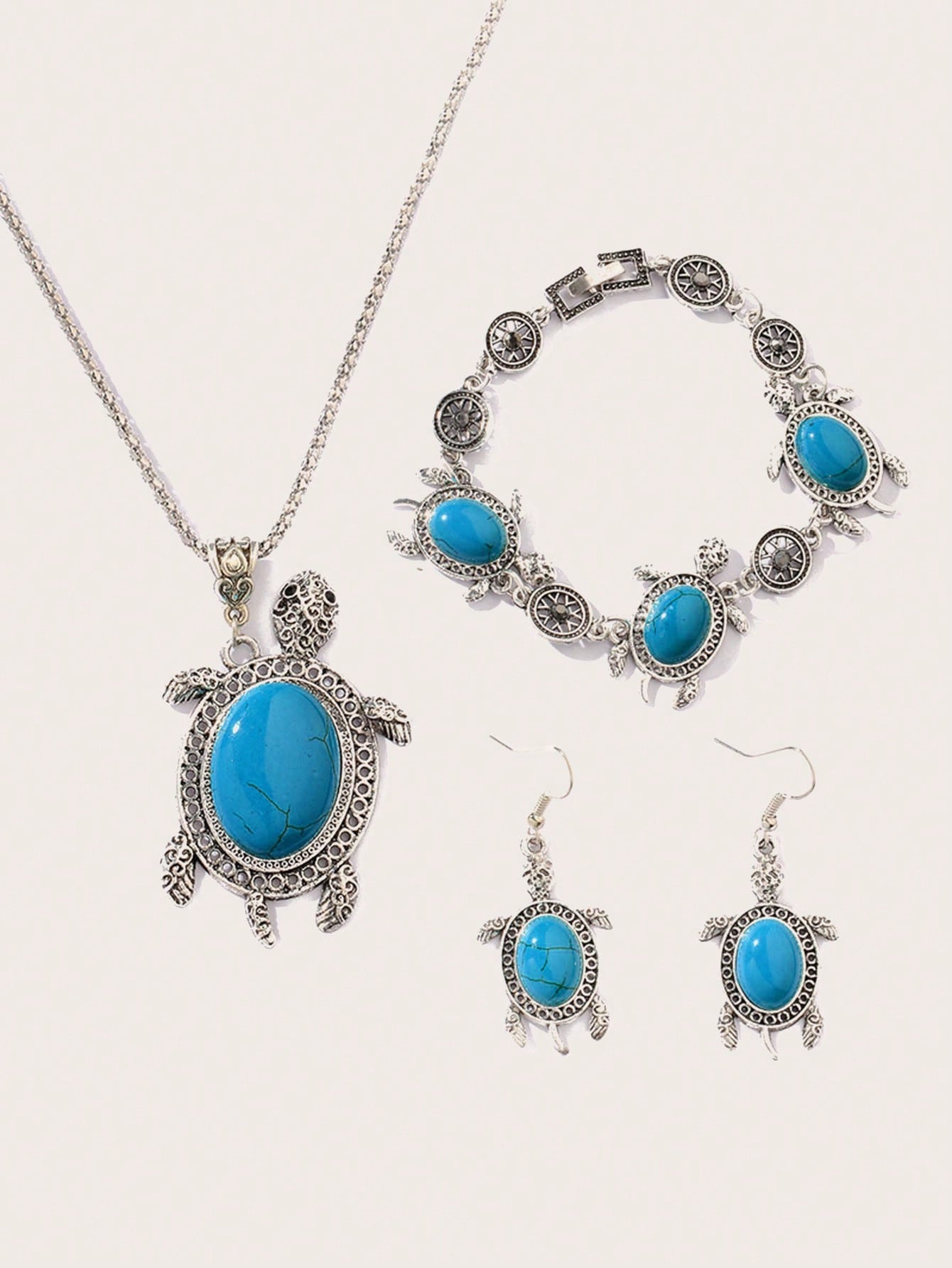 Women's Bohemian Turquoise Turtle Retro Affordable Luxury Rings
