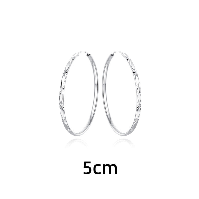 Fashion Diamond Pattern Carven Design Ear Live Earrings