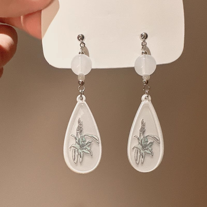 Women's Chinese Style Fan-shaped Retro Cheongsam Ear Earrings